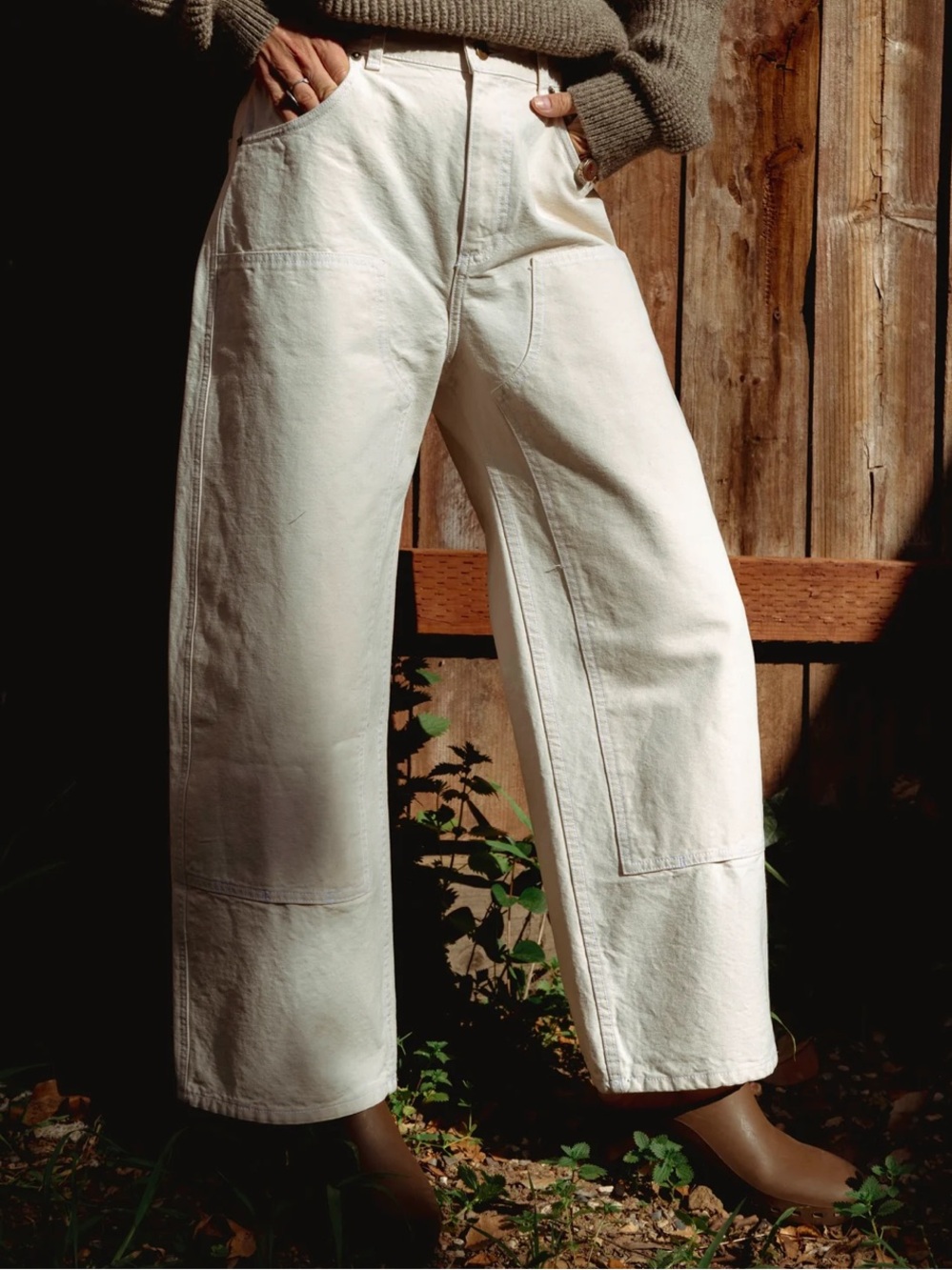 Like New RJ Big Baby Utility Jeans in Natural Canvas sz L - Picture 8 of 9